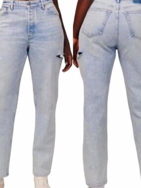 abercrombie & fitch the dad side slit jeans size 37/24
